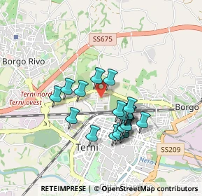 Mappa Zona Fiori, 05100 Terni TR, Italia (0.7725)