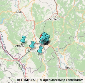 Mappa Via della Rondine, 05100 Terni TR, Italia (5.33364)