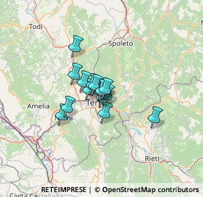 Mappa Via Carnano, 05100 Terni TR, Italia (7.46267)