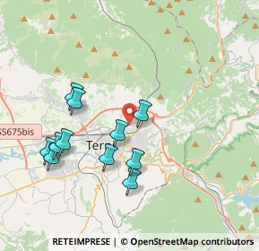 Mappa Via Carnano, 05100 Terni TR, Italia (3.88636)