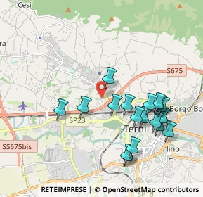 Mappa Via Ponte le Cave, 05100 Terni TR, Italia (2.07833)