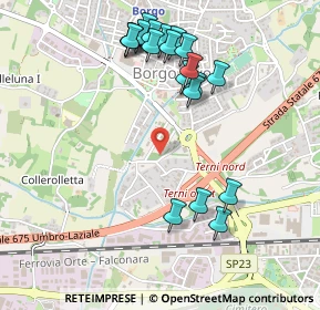 Mappa Via Ponte le Cave, 05100 Terni TR, Italia (0.555)