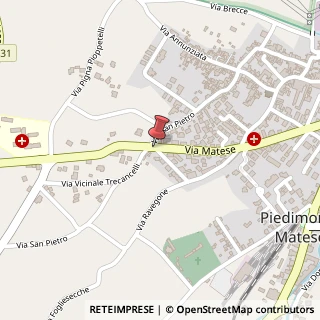 Mappa Via Matese, 1, 81016 Piedimonte Matese, Caserta (Campania)