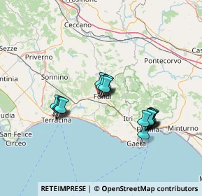 Mappa Via Olbia, 04022 Fondi LT, Italia (12.92778)