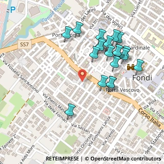 Mappa Via Urbano Rattazzi, 04022 Fondi LT, Italia (0.2625)