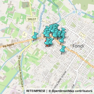 Mappa Via Fosselle Sant'Antonio, 04022 Fondi LT, Italia (0.2945)