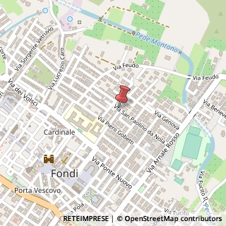 Mappa Via San Mauro, 16a, 04022 Fondi, Latina (Lazio)