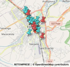 Mappa Via dei Martiri, 06034 Foligno PG, Italia (1.079)