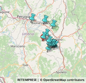 Mappa Via delle Carceri, 06031 Bevagna PG, Italia (8.24615)