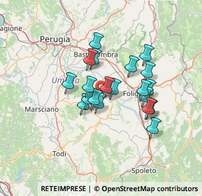 Mappa Via delle Carceri, 06031 Bevagna PG, Italia (10.7365)