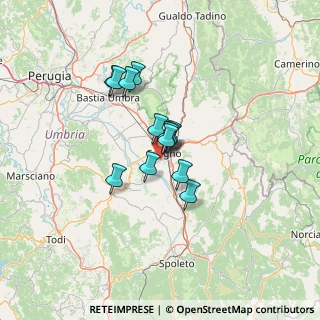 Mappa Via Borroni, 06034 Foligno PG, Italia (9.13308)