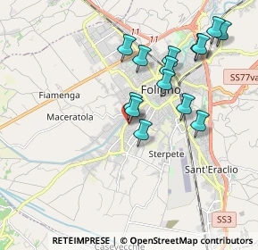 Mappa Via Monte Cervara, 06034 Foligno PG, Italia (1.87071)