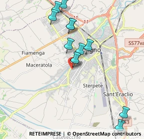 Mappa Via Monte Cervara, 06034 Foligno PG, Italia (2.0625)
