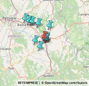 Mappa Via Oslavia, 06034 Foligno PG, Italia (8.67692)