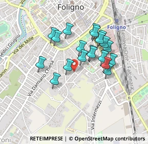 Mappa Via Oslavia, 06034 Foligno PG, Italia (0.3885)