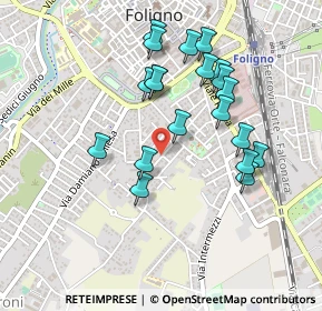 Mappa Via Oslavia, 06034 Foligno PG, Italia (0.454)