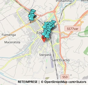 Mappa Via Oslavia, 06034 Foligno PG, Italia (1.33333)