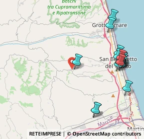 Mappa Via delle Mura, 63075 Acquaviva Picena AP, Italia (5.22188)