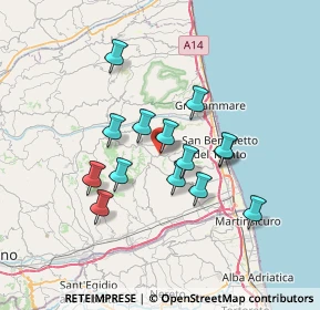 Mappa Via Roma, 63075 Acquaviva Picena AP, Italia (6.01857)