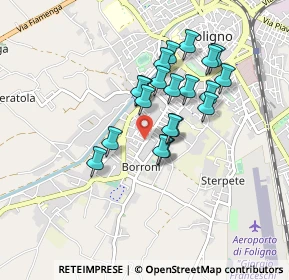 Mappa Via Monte Pennino, 06034 Foligno PG, Italia (0.7405)