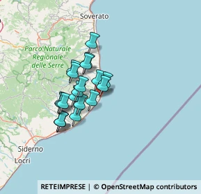 Mappa Via Aspromonte, 89040 Monasterace RC, Italia (11.2375)