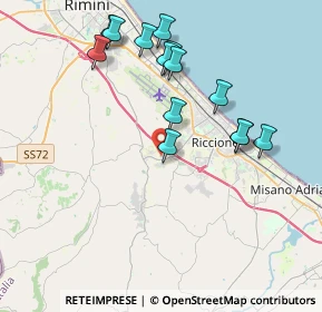 Mappa Viale Brunate, 47838 Riccione RN, Italia (3.98643)