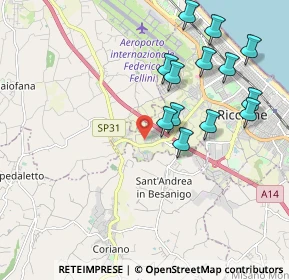 Mappa Viale Brunate, 47838 Riccione RN, Italia (2.08462)