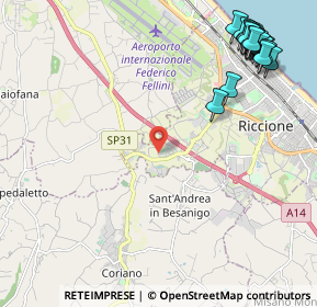 Mappa Viale Brunate, 47838 Riccione RN, Italia (3.0885)