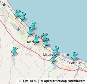 Mappa Zona 55, 47838 Riccione RN, Italia (3.73909)