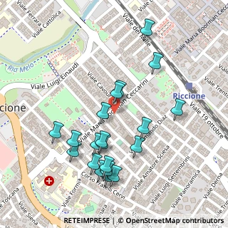 Mappa Via del Commercio, 47838 Riccione RN, Italia (0.2555)