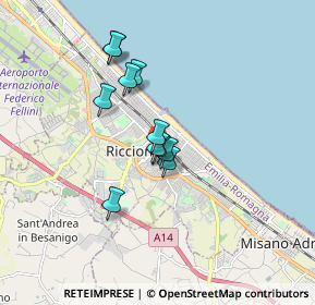 Mappa Viale Buozzi, 47838 Riccione RN, Italia (1.28364)