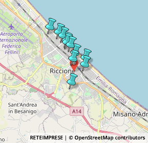 Mappa Viale Buozzi, 47838 Riccione RN, Italia (1.16273)