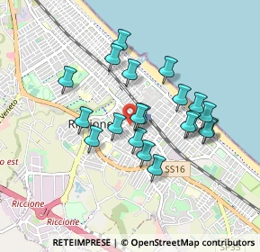 Mappa Viale Buozzi, 47838 Riccione RN, Italia (0.777)