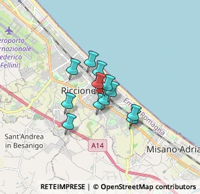 Mappa Viale Luigi Settembrini, 47838 Riccione RN, Italia (1.01)