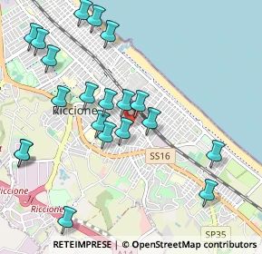 Mappa Viale Luigi Settembrini, 47838 Riccione RN, Italia (1.1375)