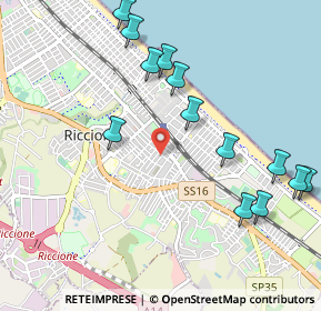 Mappa Viale Luigi Settembrini, 47838 Riccione RN, Italia (1.16923)