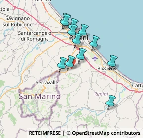 Mappa Via del Poggio, 47924 Rimini RN, Italia (6.36083)