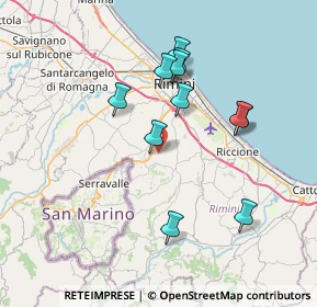 Mappa Via del Poggio, 47924 Rimini RN, Italia (6.92455)