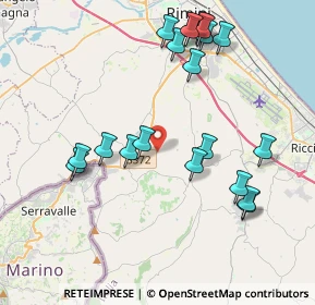 Mappa Via del Poggio, 47924 Rimini RN, Italia (4.3785)