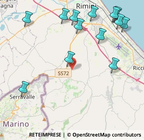 Mappa Via del Poggio, 47924 Rimini RN, Italia (5.44857)