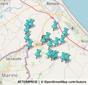 Mappa Via del Poggio, 47924 Rimini RN, Italia (3.07333)