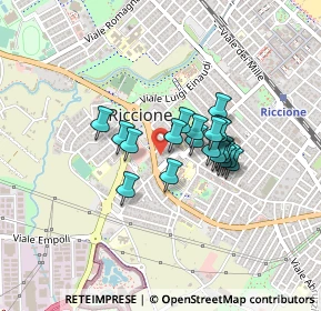 Mappa Via Frosinone, 47838 Riccione RN, Italia (0.301)