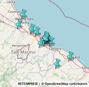 Mappa Via Frosinone, 47838 Riccione RN, Italia (8.68143)