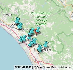 Mappa Via Zarra 320 Località Argentiera, 55047 Seravezza LU, Italia (6.29889)