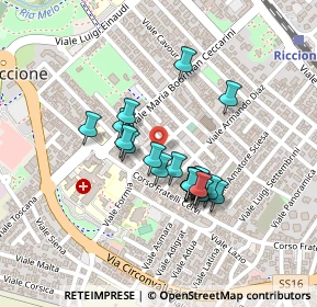 Mappa Via Ruffini 13 - Piazza Unità, 47838 Riccione RN, Italia (0.1735)