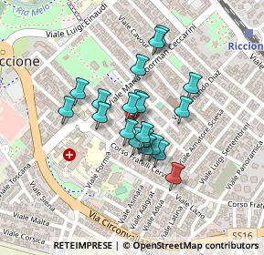 Mappa Via Ruffini 13 - Piazza Unità, 47838 Riccione RN, Italia (0.1565)