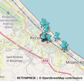 Mappa Via Ruffini 13 - Piazza Unità, 47838 Riccione RN, Italia (0.88)