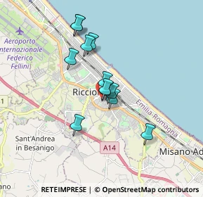 Mappa Via Ruffini 13 - Piazza Unità, 47838 Riccione RN, Italia (1.345)