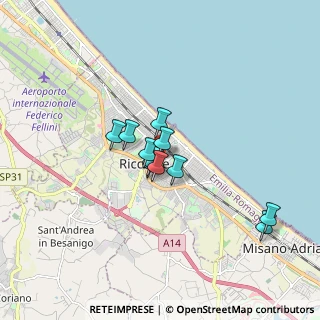 Mappa Viale Giuseppe Mazzini, 47838 Riccione RN, Italia (1.21091)