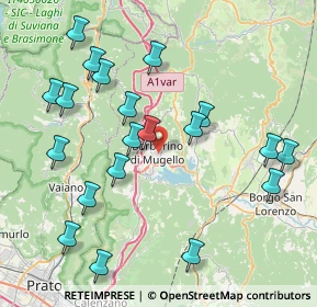 Mappa Angolo, 50031 Barberino di Mugello FI, Italia (9.06)